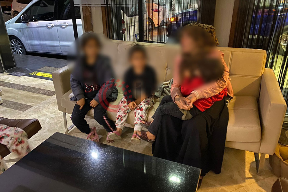(İHLAS HABER AJANSI) Şiddetten kaçarak sokakta kalan anne ve 4 çocuğuna İZMİRTUMED el uzattı