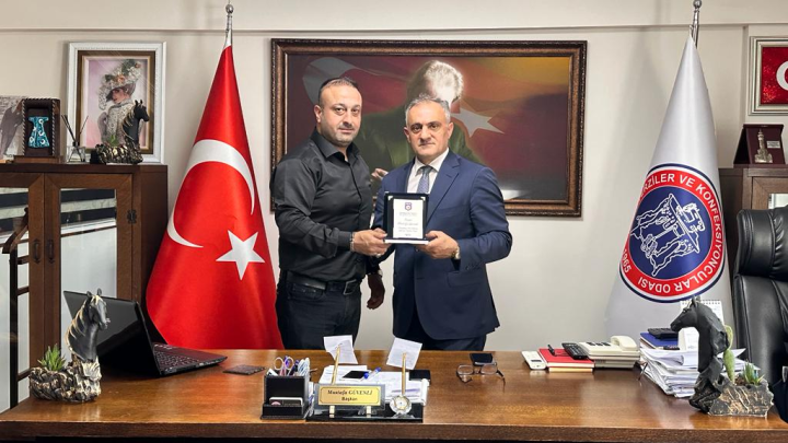 Genel Başkanımız Sayın Bedri YALÇIN İzterkon Başkanı Mustafa Güvenli’yi ziyaret etti.